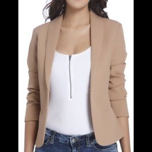 Vero Moda Tan Ruche sleeve blazer
